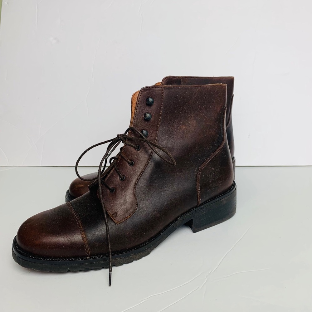 Timberland Brown Leather Lace Up Ankle Boots